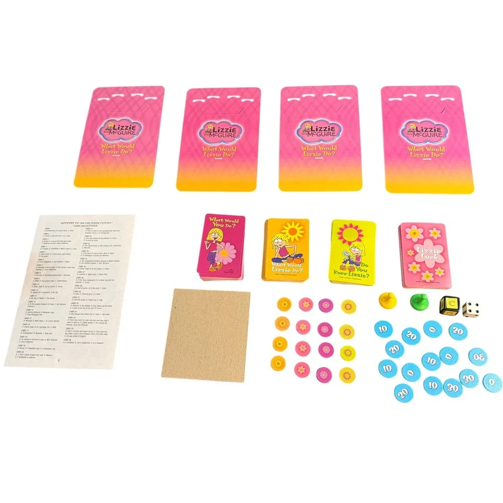 Milton Bradley Disney Lizzie McGuire What Would Lizzie Do? Board Game 2003 41009